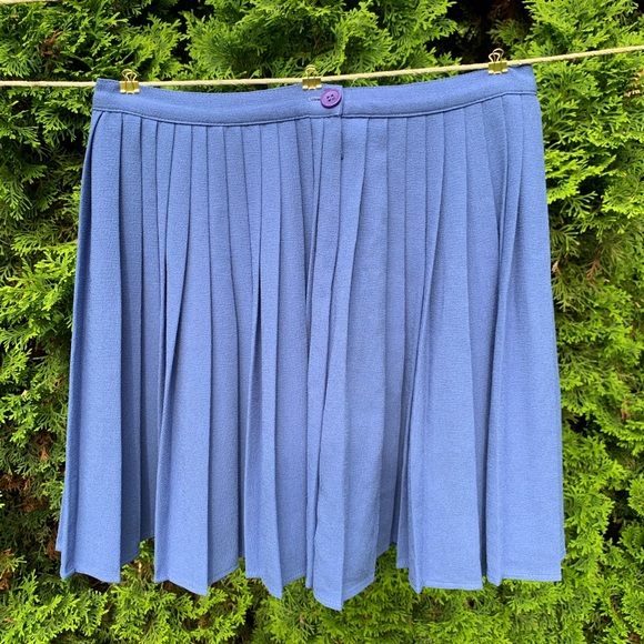 American Apparel Periwinkle Sunburst Pleated Skirt - Picture 3 of 6